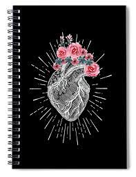 Lively and vivid jug vase anatomical heart shape, to create a lively little atmosphere, but also to inject a vibrant environment. Womens Anatomical Heart Graphic Human Heart With Flowers Spiral Notebook For Sale By Dc Designs Suamaceir