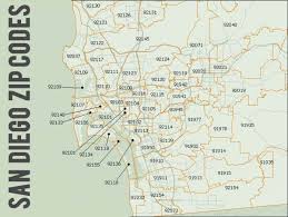 San Diego Zip Codes Zip Code Map San Diego Coding