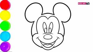 Glitter Mickey Mouse And Sheep Coloring And Drawing For Kids Toddlers Drawing For Kids Art For Kids Toddler Art