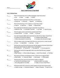Many were content with the life they lived and items they had, while others were attempting to construct boats to. Quiz South Africa Apartheid By Simplified Social Studies Tpt