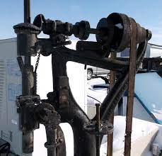 This camelback style benchtop drillpress is in great shape for it's age, with a very rare complete working leather belt. Camel Back Drill Press Canadian Woodworking And Home Improvement Forum