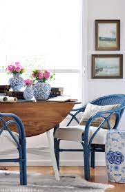 New Blue Cane Chairs Plus How To Use A Paint Sprayer The Painted Hive Wicker Dining Chairs Diy Interior Decor Cane Chair