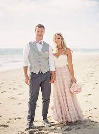 Blush Mint Coastal Beach Wedding Inspired By This Beach Wedding Attire Pink Wedding Gowns Beach Wedding Groom