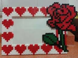 Cadre Coeur Hama Perles Hama Noel Perles Hama Cadre Coeur