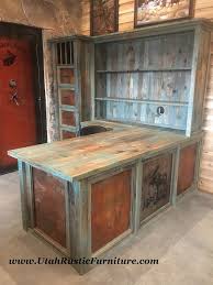 This line of furniture is highlighted by the use of real cowhide, leather fringe, carvings and rustic iron hardware. Bradley S Furniture Etc Utah Rustic Office And Student Desks