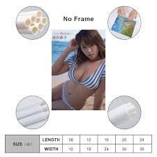 Amazon.co.jp: 深田恭子40キャンバスフレームレス水着二次元美女アニメ長持ち繊細質感リビング、寝室、キッチン、オフィス、ホテル、レストラン、バー  : ホーム＆キッチン