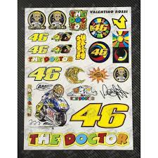 Son of graziano rossi, a for. Valentino Rossi 46 The Doctor Large Decal Set 24x32 Cm Laminated Pegatinatix