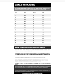 Essense Of Australia Size Chart Best Picture Of Chart