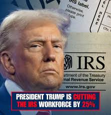 HAPPY SUNDAY: The Trump administration is slashing the IRS workforce by at  least 25%. Are you sad?
