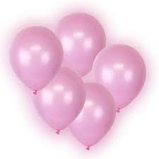 5 Pink Led Glowing Light Up Balloons