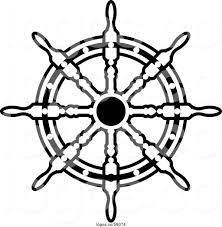Deluxe class wood and chrome pirate ship steering wheel 18; Logo Of Black And White Ship Steering Wheel Helm 6 By Vector Tradition Sm 59074