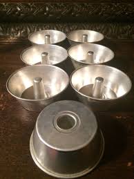 Vintage Mini Aluminum Angel Food Cake Pans Jello Molds Tube Pans Set Of Seven Angel Food Cake Pan Angel Food Angel Food Cake