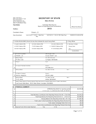 SECRETARY OF STATE 2010