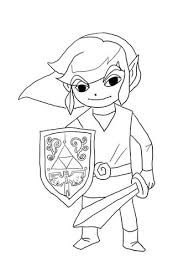 Toon Link From Legend Of Zelda Wind Waker Coloring Page Coloring Pages Free Printable Coloring Pages Free Coloring Pages