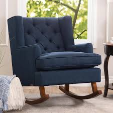 Cut a piece of main fabric and batting about 3″ larger than the ottoman on all sides. Darby Home Co Abree Rocking Chair Wayfair Rocking Chair Upholstered Rocking Chairs Rocking Chair Nursery