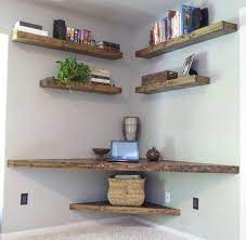35 Stunning Diy Floating Shelves Living Room Decorating Ideas Shelves Livingroomdecor Livin Decoracion De Esquina Muebles De Esquina Estantes De La Esquina