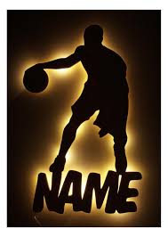 38 x 29 cm.ball maße: Basketball Geschenkidee Fur Jungs Manner Dekolicht Personalisiert