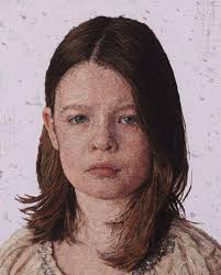 This is the work of embroidery artist Cayce Zavaglia. Cayce started out as  a painter, but she switched to embroidery nearly 20 years ago. All Cayce's  work is hand embroidered using cotton