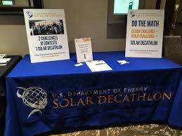 The Solar Decathlon Table Is Looking Sharp At The Association Of Collegiate Schools Of Architecture Conference In Pit School Architecture Decathlon Math Design