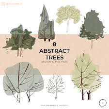 Flat Vector Trees Vector Vegetation Cutout Trees Architecture Drawing Presentation Architecture Collage Plant Illustration