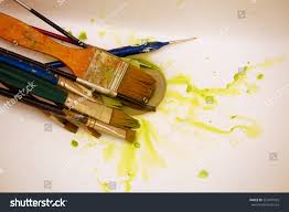 cleaning paint brushes sink by color