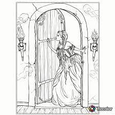 Gothic Coloring Page Fairy Coloring Pages Detailed Coloring Pages Witch Coloring Pages