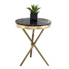 Golden Corner Gold Plated Round Coffee Table Stainless Steel Corner Marble Side Table Coffee Tables Aliexpress