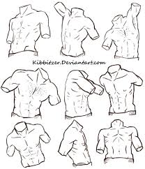 When drawing the torso, it helps to think of the basic shapes involved. Male Chest Drawing Reference