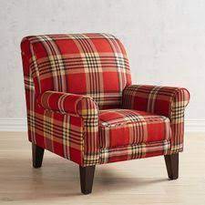 lyndee red plaid armchair armchair furniture home decor