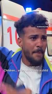 A Gaza resident documents moments of a bombing man and cries out in  anguish: "Every strike hits a child, every blast targets a child,"  highlighting the increasing targeting of children amid the ...