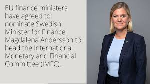 Environment and natural resource security. Sweden In Eu On Twitter Eu Finance Ministers Have Today Agreed To Support Swedish Minister For Finance Magdalena Andersson As The Eu S Candidate In The Election Of A New Chair Of The