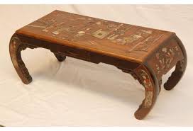 Rosewood furniture asian coffee table available from; Chinese Carved Wood Inlaid Stone Coffee Table