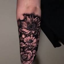 Flowers Out Of Focus Black Grey Realism Arm Tattoo Realismtattoo Blackandgreytat Tattoos For Women Flowers Floral Tattoo Sleeve Girl Half Sleeve Tattoos