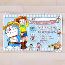 Download now cara membuat undangan ulang tahun dengan corel draw. Jual Kartu Undangan Ulang Tahun Anak Doraemon Dengan Foto Kota Surakarta Clover Print Art Tokopedia
