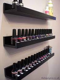 Nail Polish Storage Shelves The Trendy Nail Nail Polish Storage Diy Home Nail Salon Nail Polish Storage