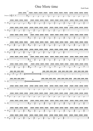 Alive 2007 wireless festival ukone of the few broadcast of the epic alive 07 tourremastered and improved into 1080p 50p to enjoy it at the quality it was rec. One More Time Daft Punk Sheet Music For Drum Group Solo Download And Print In Pdf Or Midi Free Sheet Music Musescore Com