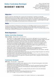 Curriculum Developer Resume Samples Qwikresume