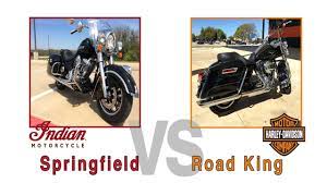 Indian Springfield Vs Harley Davidson Road King Youtube