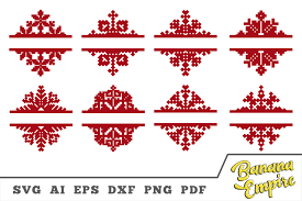 Our vectors are made as svg files for cricut, silhouette and many other cutting machines. Snowflake Split Monogram Frame Bundle Graphic By Banana Empire Creative Fabrica