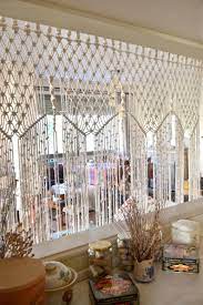 You'll want to tie a knot at each end of the wire you cut and glue it so the knot will permanently stay put. Sale Macrame Curtain Room Divider Wall Hanging With Etsy Room Divider Walls Diy Curtains Diy Room Divider