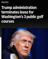Now he wants to take over Washington golf courses