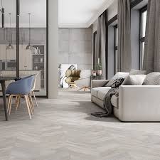 Kenridge Chevron Gray 24x48 Matte Porcelain Tile In 2020 Living Room Tiles Grey Floor Tiles Living Room Gray Porcelain Tile