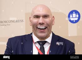 The first plenary meeting of the State Duma of Russia of the eighth  convocation. Left to right: Deputy of the State Duma of Russia of the  United Russia faction Pyotr Tolstoy, head