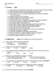 Pixie dust, magic mirrors, and genies are all considered forms of cheating and will disqualify your score on this test! Pride And Prejudice Test Worksheets Teaching Resources Tpt