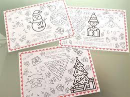 sets de table pour les fetes de noel a imprimer activites de noel pour enfants set de table pour enfant imprimes de noel