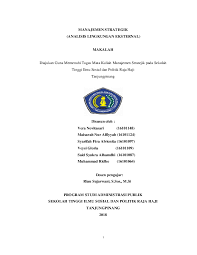 Doc Manajemen Strategik Analisis Lingkungan Eksternal Vera Novitasari Academia Edu