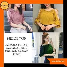 Cukup gunakan dengan celana jeans dan sneakers, batik yang anda pakai pun akan terlihat santai. Blouse Wanita Shoulder Off 913 Baju Atasan Wanita 913 Pink Re2374 Shopee Indonesia