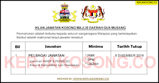 Gua musang is a small town deep in the jungles of central kelantan. Jawatan Kosong Majlis Daerah Gua Musang