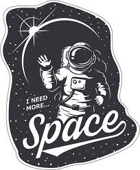 Black And White Vector Sticker I Need More Space Sticker Vector Art Free Vector Cdr Download 3axis Co Sticker Art Print Stickers Free Art