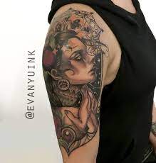 Tattoo By Evanyuink Neo Traditional Tattoo Tattoos Black And Grey Tattoos
